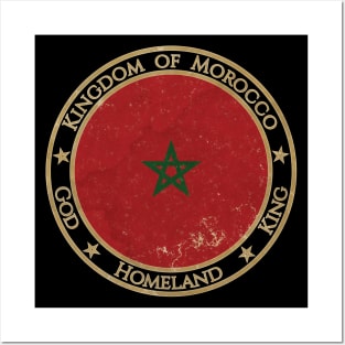 Vintage Kingdom of Morocco Africa African Flag Posters and Art